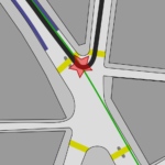 Amhurst - Rectory road: one potential dangerous situation involving bicycles coming from the northern branch