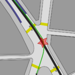 Amhurst - Rectory road: one potential dangerous situation involving bicycles coming from the northern branch