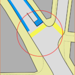Amhurst - Rectory: variant 3 for Amhurst's northern branch - new cycle lanes instead of the actual parking spaces